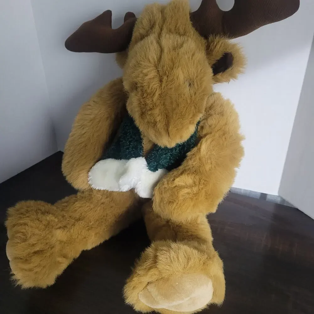 JCPenney Holiday Collection Moose Plush Christmas Stuffed Animal Golden Moose